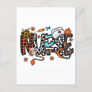 Cartes Pour Fêtes Annuelles Vibes D'Automne Qui Infirmière Vie Infirmière Auto