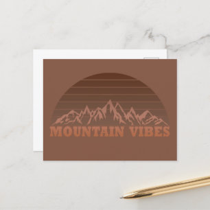 Cartes Pour Fêtes Annuelles Vibes de montagne en plein air amoureux du randonn