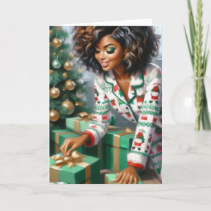 Cartes Pour Fêtes Annuelles Vibes de Noël de Sleighin Pajama Queen