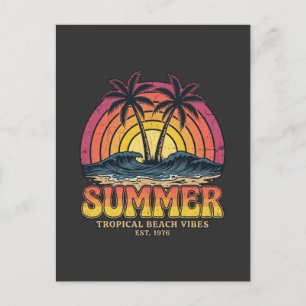 Cartes Pour Fêtes Annuelles Vibes de plage tropicale - vacances de vacances d'