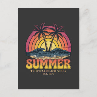 Cartes Pour Fêtes Annuelles Vibes de plage tropicale - vacances de vacances d'