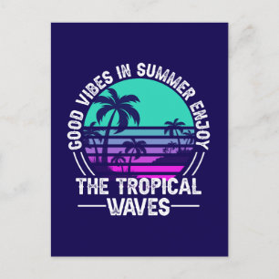 Cartes Pour Fêtes Annuelles Vibes d'été tropicales-82646