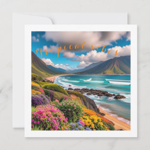 Cartes Pour Fêtes Annuelles Vibes tropicales