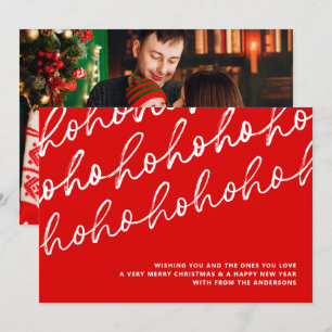 Cartes Pour Fêtes Annuelles Vibrant Noël moderne Ho Ho Ho Photo