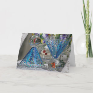 Cartes Pour Fêtes Annuelles Vibrant Vase verre verre