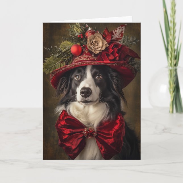 Cartes Pour Fêtes Annuelles Victoran Border Collie Christmas (Devant)