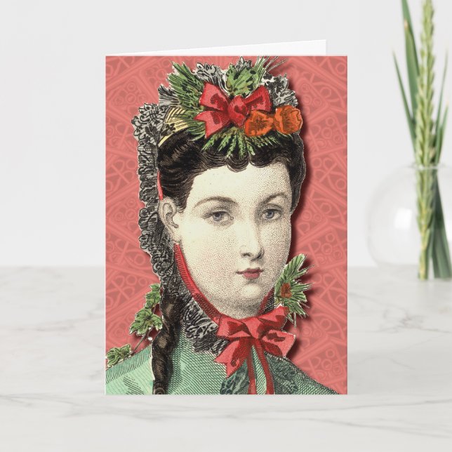 Cartes Pour Fêtes Annuelles Victorian Beauty (Devant)