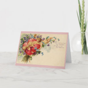 Cartes Pour Fêtes Annuelles Victorian Cupid True Love Valentine Greeting Card