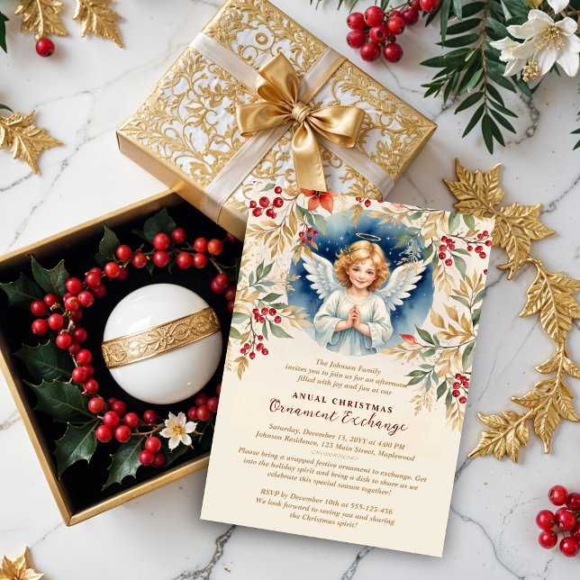 Cartes Pour Fêtes Annuelles Victorian Exquisite Christmas Angel Flowers  (Classic Romantic Exquisite Christmas Angel with Flowers Victorian-Themed Inspired Christmas Ornament)