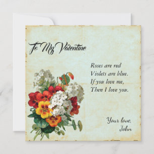 Cartes Pour Fêtes Annuelles Victorian Floral Valentine's Day Scrapbook Journal