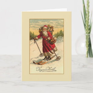 Cartes Pour Fêtes Annuelles Victorian French Joyeux Noël Christmas Card