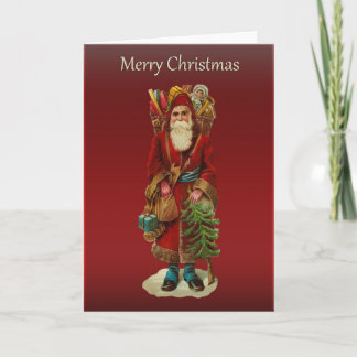 Cartes Pour Fêtes Annuelles Victorian Père Noël Cutout Salutations