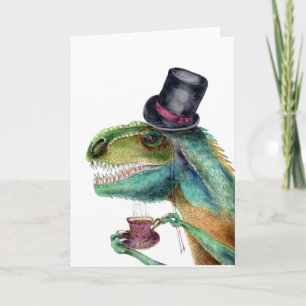 Cartes Pour Fêtes Annuelles Victorian Tyrannosaure