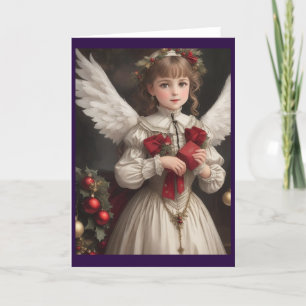 Cartes Pour Fêtes Annuelles Victorian Vintage Retro Christmas Angel