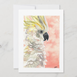 Cartes Pour Fêtes Annuelles Vide - Aquarelle de Cockatoo