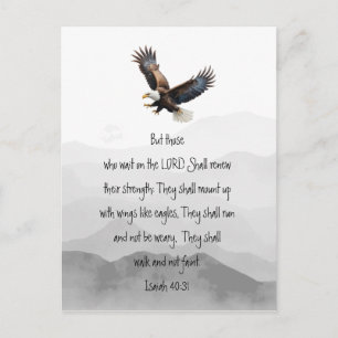 Cartes Pour Fêtes Annuelles Vide Ils Qui Attendent le Seigneur Aigle Isaïe