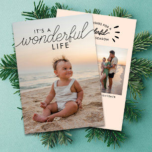 Cartes Pour Fêtes Annuelles Vie merveilleuse 3 Photo Beachy Noël