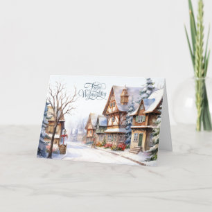 Cartes Pour Fêtes Annuelles Vieille Ville de Noël allemande