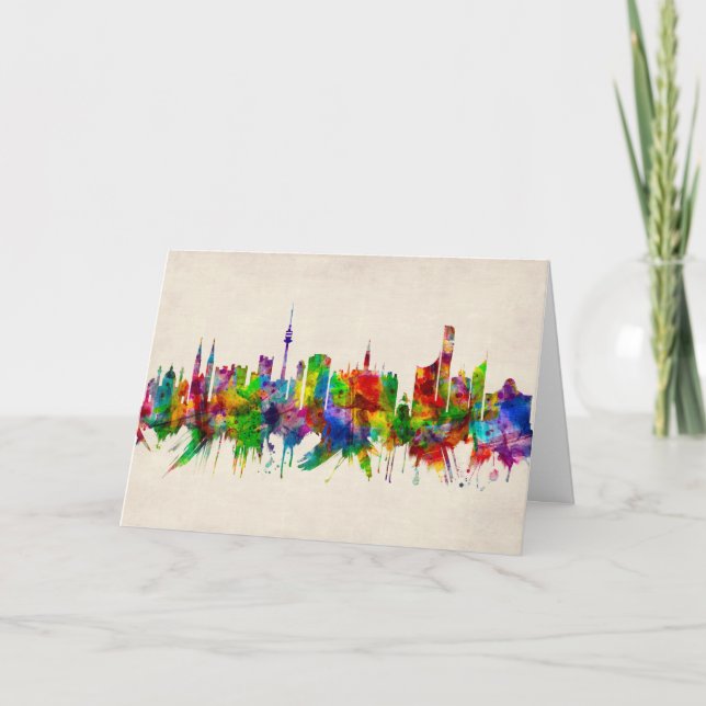 Cartes Pour Fêtes Annuelles Vienne Autriche Skyline (Devant)