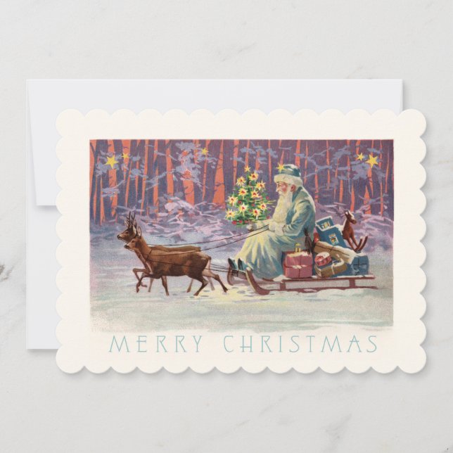 Cartes Pour Fêtes Annuelles Vienne Woods Père Noël (Devant)