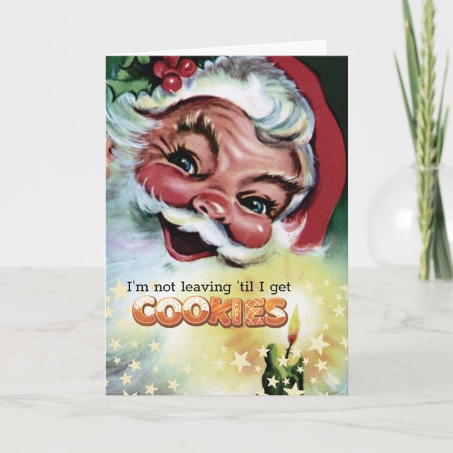 Cartes Pour Fêtes Annuelles Viennoiseries de Noël Père Noël déplaisant (Devant)