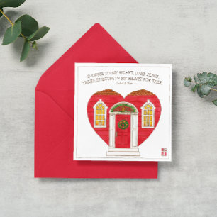 Cartes Pour Fêtes Annuelles Viens dans mon cœur Seigneur Jésus