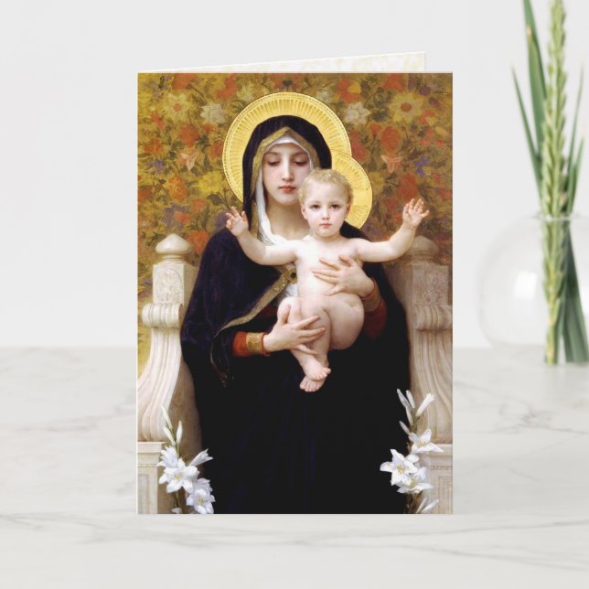 Cartes Pour Fêtes Annuelles Vierge à Noël (Devant)