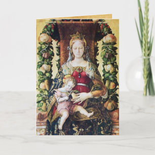 Cartes Pour Fêtes Annuelles VIERGE AVEC ENFANT, Rubis rouge