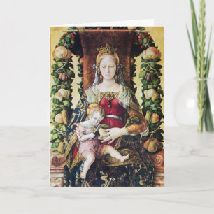 Cartes Pour Fêtes Annuelles VIERGE AVEC ENFANT, Rubis rouge