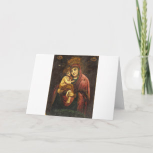 Cartes Pour Fêtes Annuelles Vierge de Pochayiv Icône ukrainienne