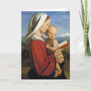 Cartes Pour Fêtes Annuelles Vierge et enfant écossais du 19ème siècle