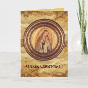 Cartes Pour Fêtes Annuelles VIERGE ET ENFANT, Parchemin