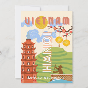 Cartes Pour Fêtes Annuelles Vietnam Travel Art