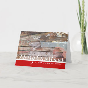 Cartes Pour Fêtes Annuelles Vieux bois rustique bateau en bois plank