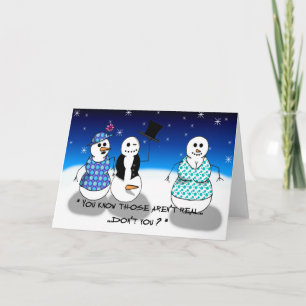 Cartes Pour Fêtes Annuelles Vieux bonhomme de neige sale