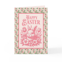 Vieux lapin rose de Pâques