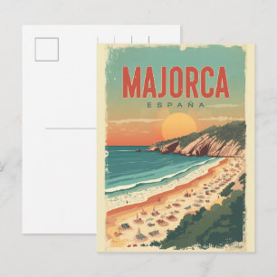 Cartes Pour Fêtes Annuelles Vieux Mallorquain plage Espagne souvenirs de voyag