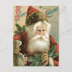 Cartes Pour Fêtes Annuelles Vieux mode Joyeux Noël Père Noël