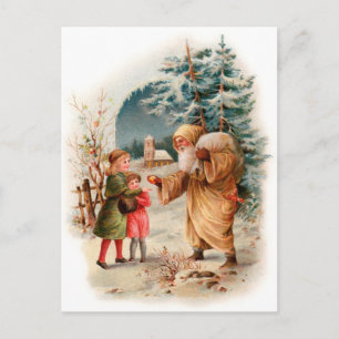 Cartes Pour Fêtes Annuelles Vieux Monde Allemagne Père Noël