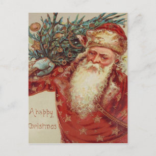 Cartes Pour Fêtes Annuelles Vieux-Monde Père Noël