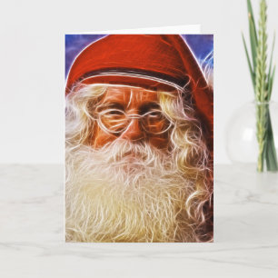 Cartes Pour Fêtes Annuelles Vieux Monde Père Noël Portrait du Père Noël