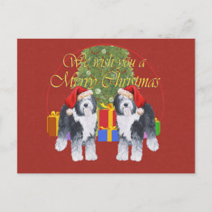Cartes Pour Fêtes Annuelles Vieux Noël de Sheepdog