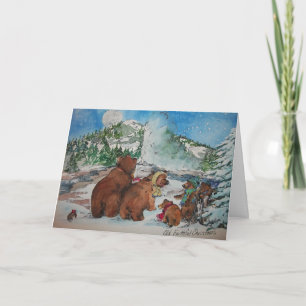 Cartes Pour Fêtes Annuelles Vieux Noël fidèle