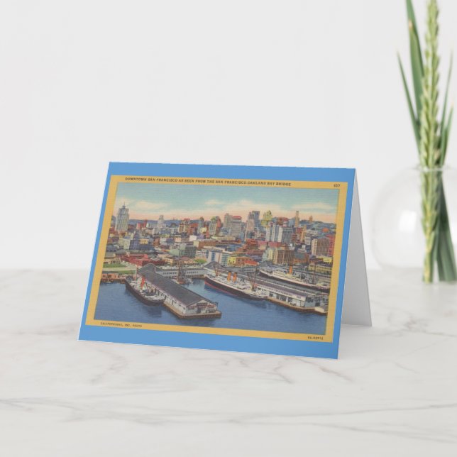 Cartes Pour Fêtes Annuelles Vieux San Francisco (Devant)