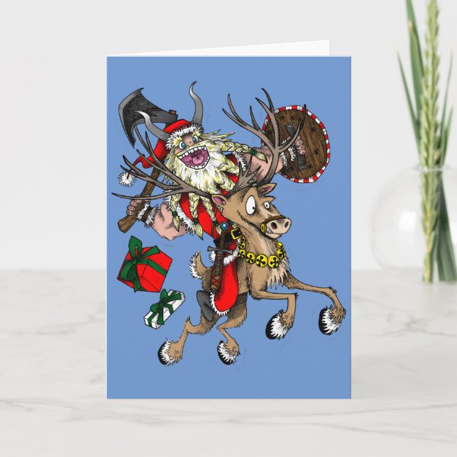 Cartes Pour Fêtes Annuelles Viking Père Noël (Devant)