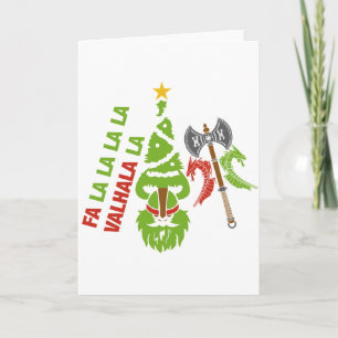 Cartes Pour Fêtes Annuelles Viking Valhalla Noël
