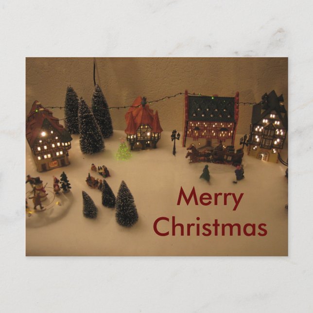 Cartes Pour Fêtes Annuelles Village de Noël (Devant)