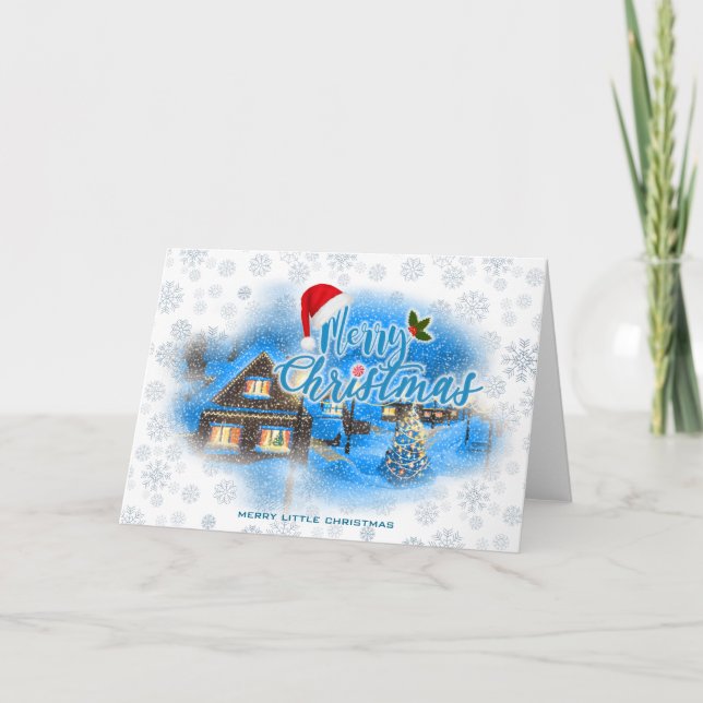 Cartes Pour Fêtes Annuelles Village de Noël magique (Devant)