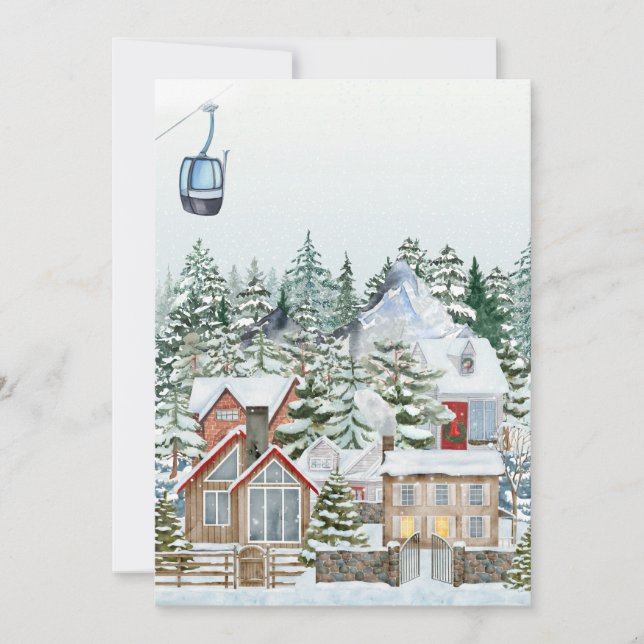 Cartes Pour Fêtes Annuelles Village de noël merveilleux d'hiver (Devant)