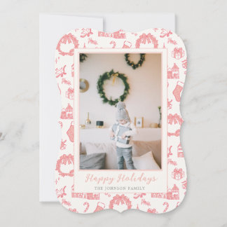 Cartes Pour Fêtes Annuelles Village de Noël Toile Photo Illustrée